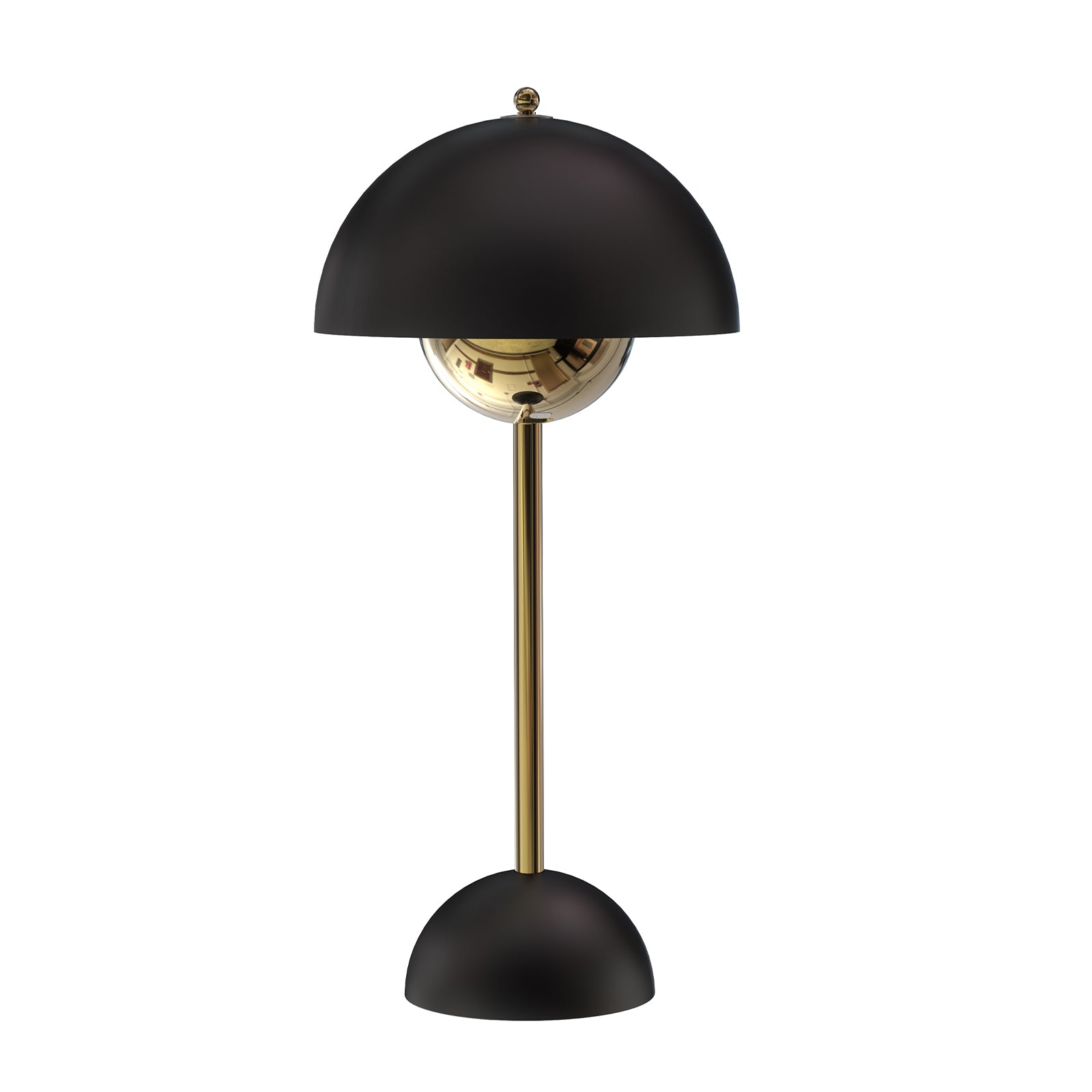 13.6 "  Black+Gold Luxury Style Rechargeable LED Cordless Touch Table Lamp for Living Room with 3 Color Temperature 1PK