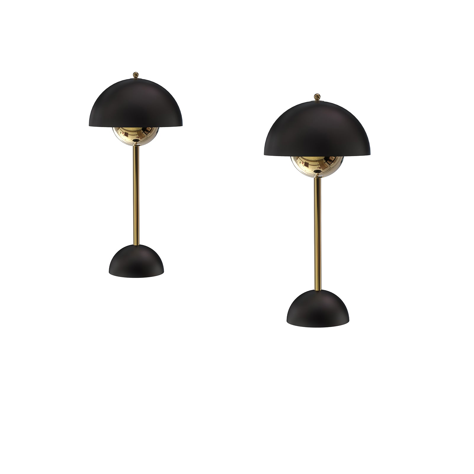 13.6 "  Black Medieval Style Rechargeable LED Cordless Touch Table Lamp for Living Room with 3 Color Temperature 2PK