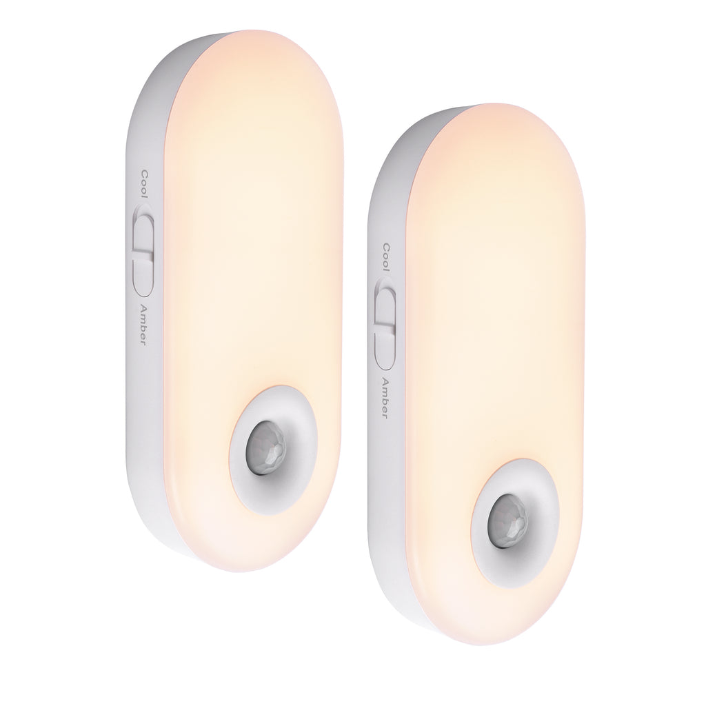 Extra Bright Motion Sensor Plug in LED Night Light with 2 Color Temperatures & 2 Brightness Levels? (2-Pack)