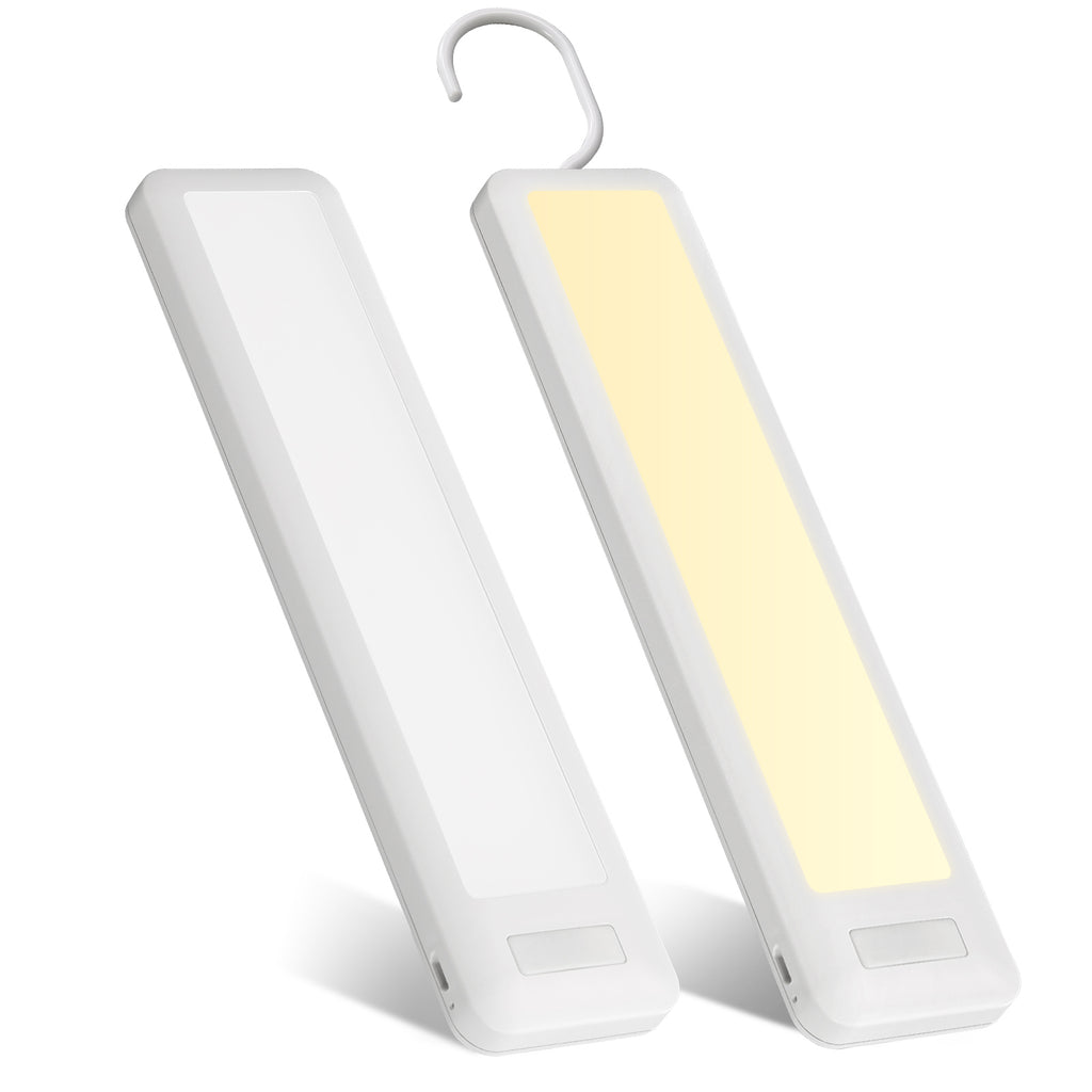 7.8 "  Battery Operated Daylight White Integrated LED Under Cabinet Lights with Hook, 2-Pack