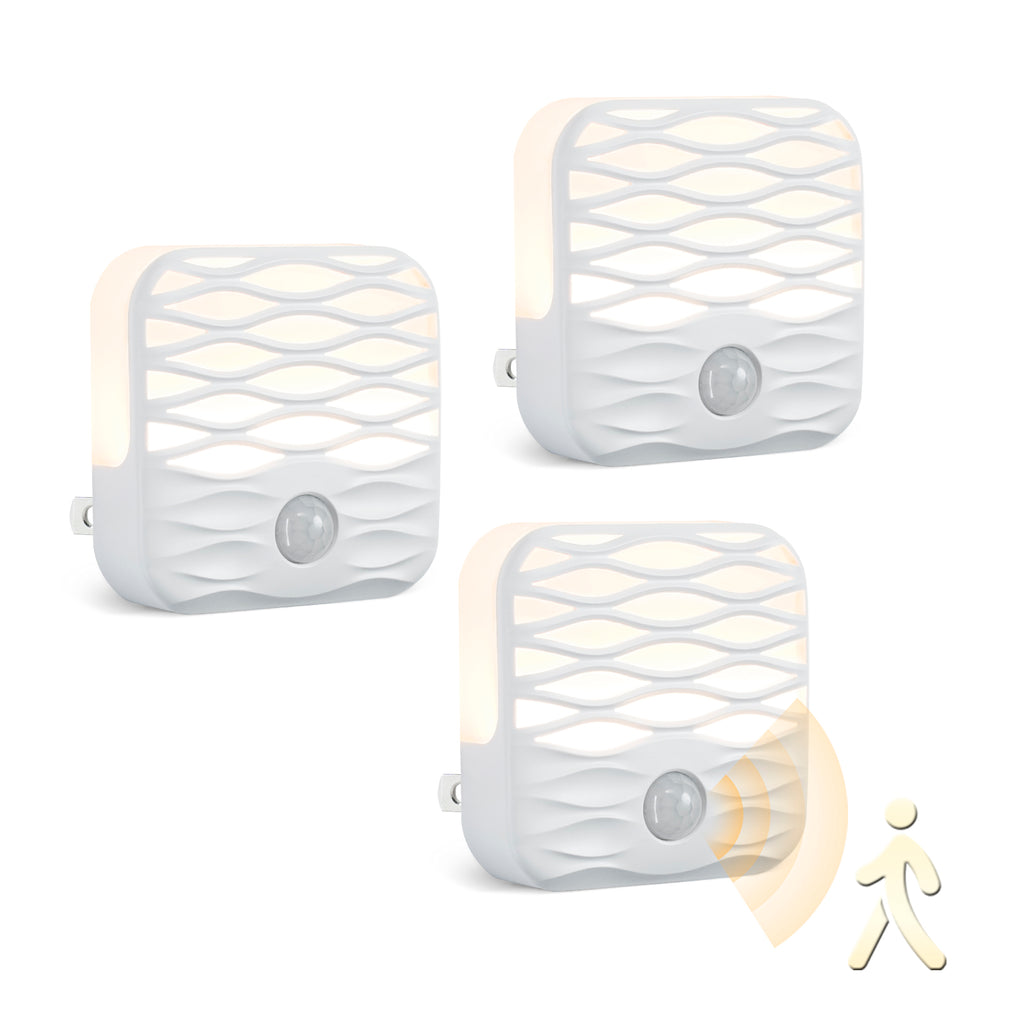 Plug In Integrated LED Night Light with Motion Sensor (3-Pack)