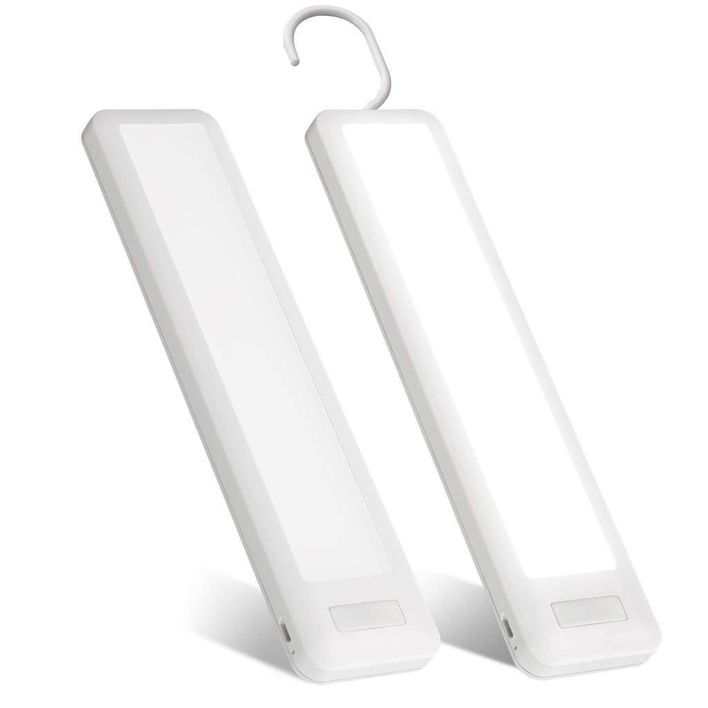 7.8 "  Battery Operated Warm White Integrated LED Under Cabinet Lights with Hook, 2-Pack