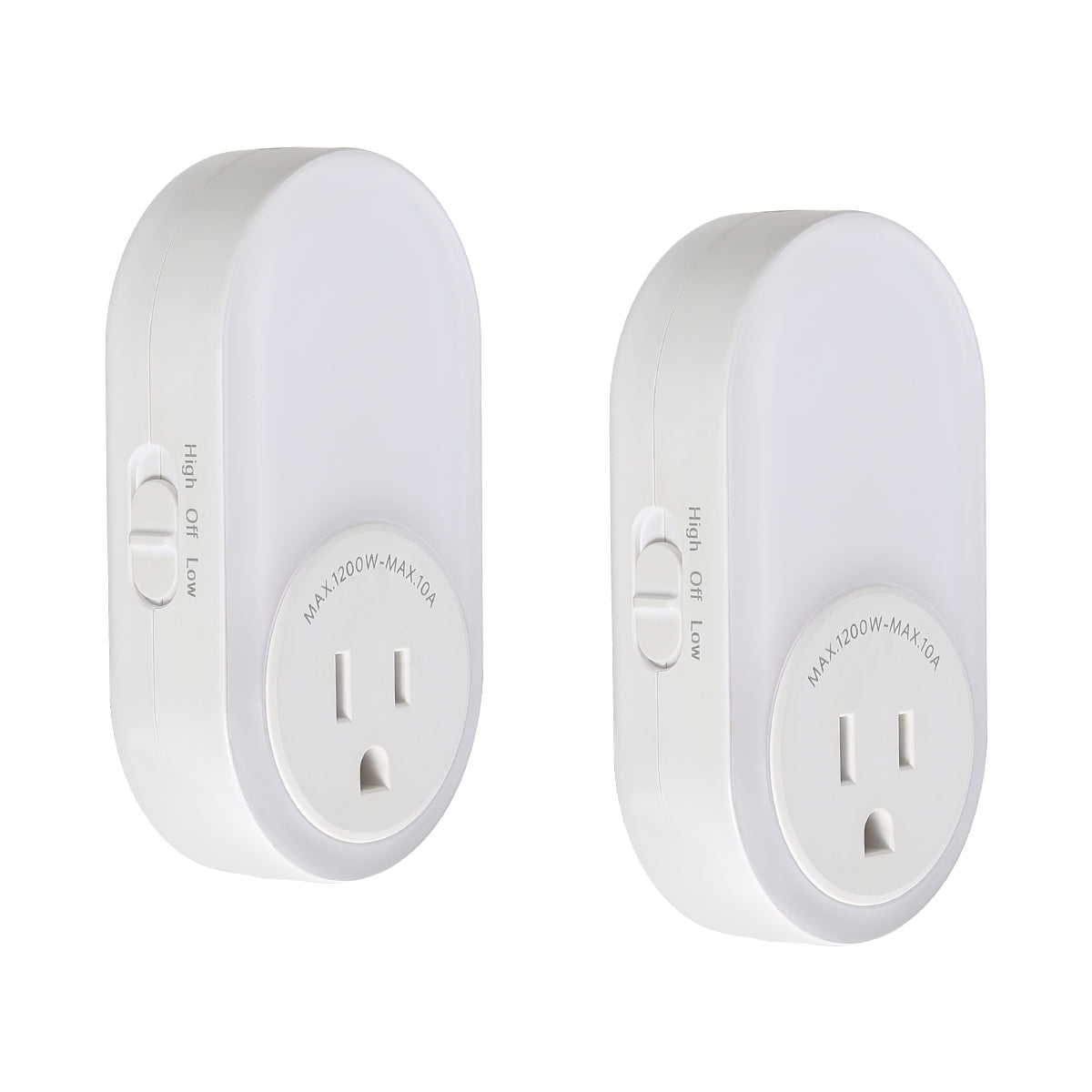 Dusk to Dawn Plug in LED Night Light with Socket, 2 Color Temperatures and 2 Brightness Levels? (2-Pack)