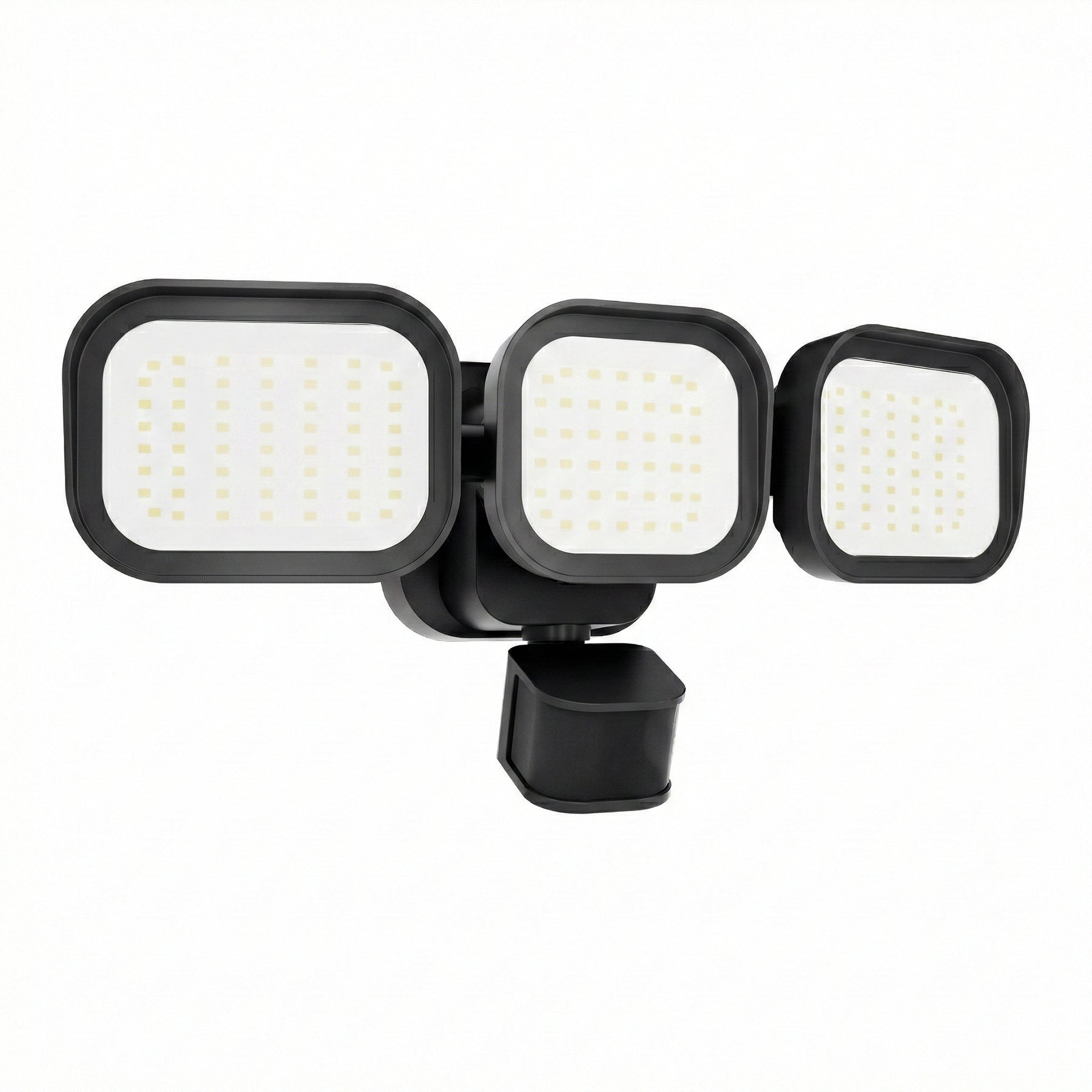 40 Watt equivalent 6500 Lumen 270 Degree Black Motion Sensing Dusk to Dawn Integrated LED Flood Light