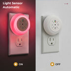 12-Color Changing Plug In LED Night Lights with Light Sensor (2-Pack)