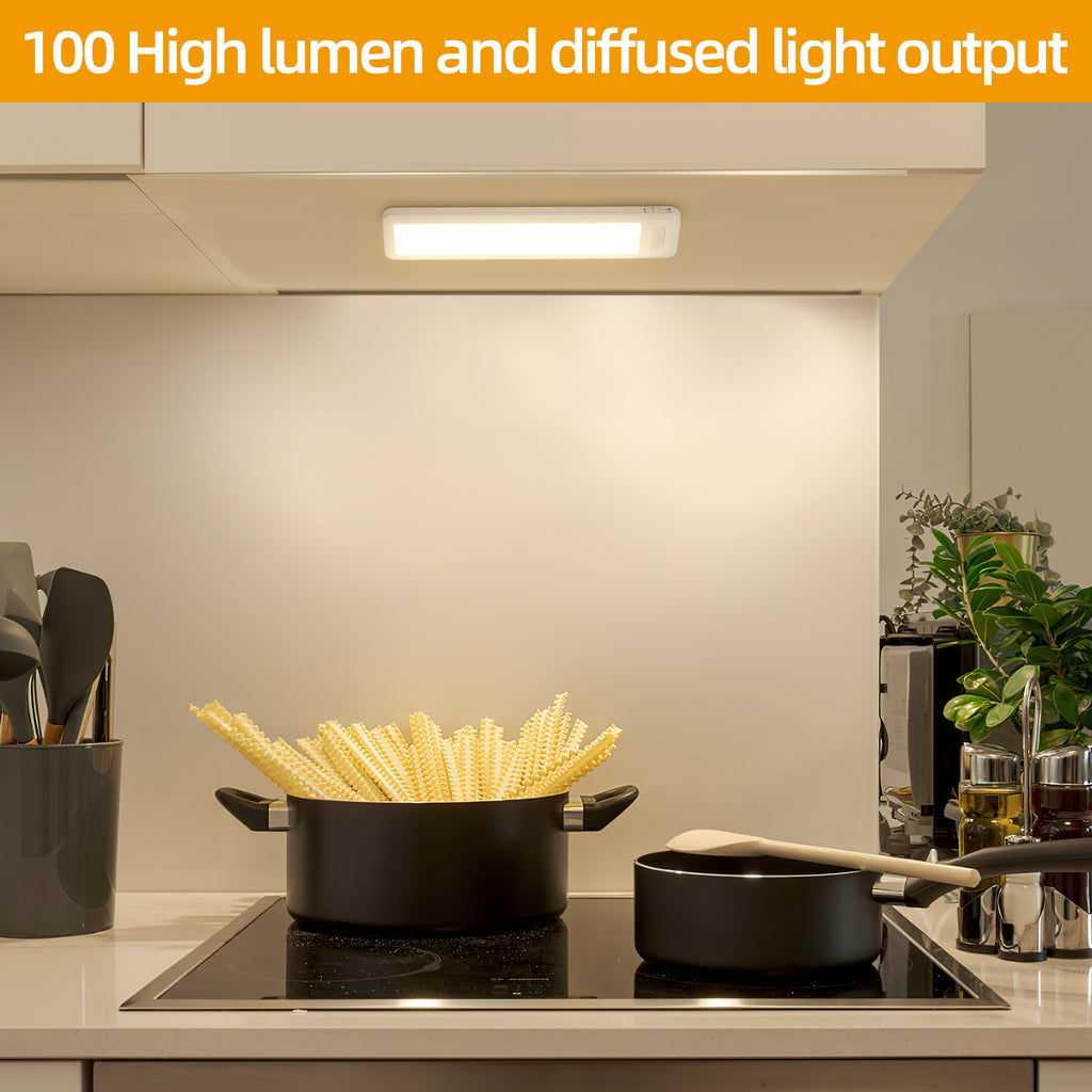 7.8 "  Battery Operated Warm White Integrated LED Under Cabinet Lights with Hook, 2-Pack