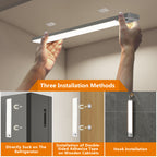 12 "  Rechargeable White Integrated LED Under Cabinet Light Motion Sensor, 4000K Dimmable with Remote Control, 3 Packs