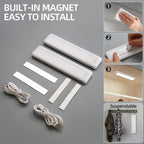 7.8 "  Battery Operated Warm White Integrated LED Under Cabinet Lights with Hook, 2-Pack