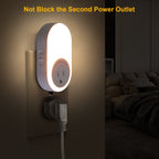 Dusk to Dawn Plug in LED Night Light with Socket, 2 Color Temperatures and 2 Brightness Levels? (2-Pack)