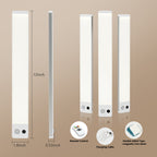 12 "  Rechargeable White Integrated LED Under Cabinet Light Motion Sensor, 4000K Dimmable with Remote Control, 3 Packs