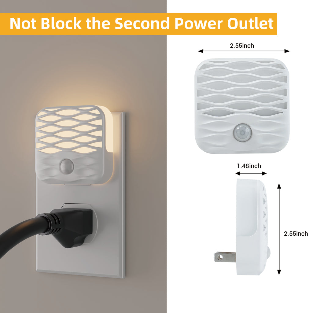 Plug In Integrated LED Night Light with Motion Sensor (3-Pack)