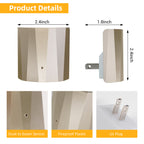 Backlit Night Lights with Light Sensor, Champagne Finish (3-Pack)