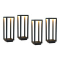 Simple Style Rechargeable LED Cordless Table Lmap for Dinner with Stepless Dimmable & Waterproof (4-Pack)