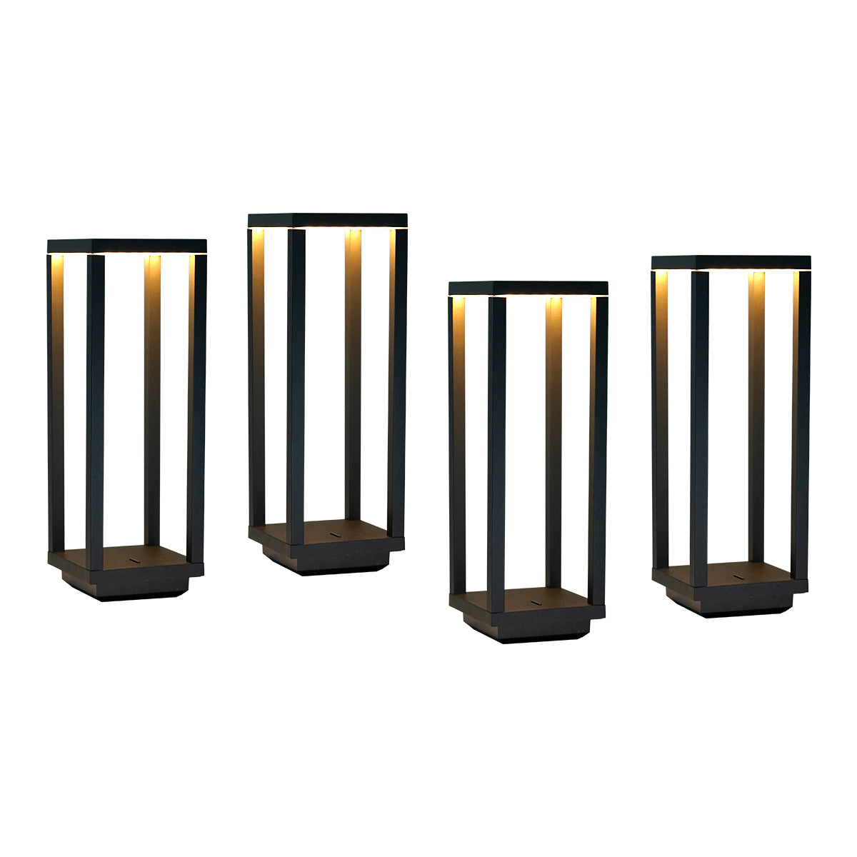 Simple Style Rechargeable LED Cordless Table Lmap for Dinner with Stepless Dimmable & Waterproof (4-Pack)